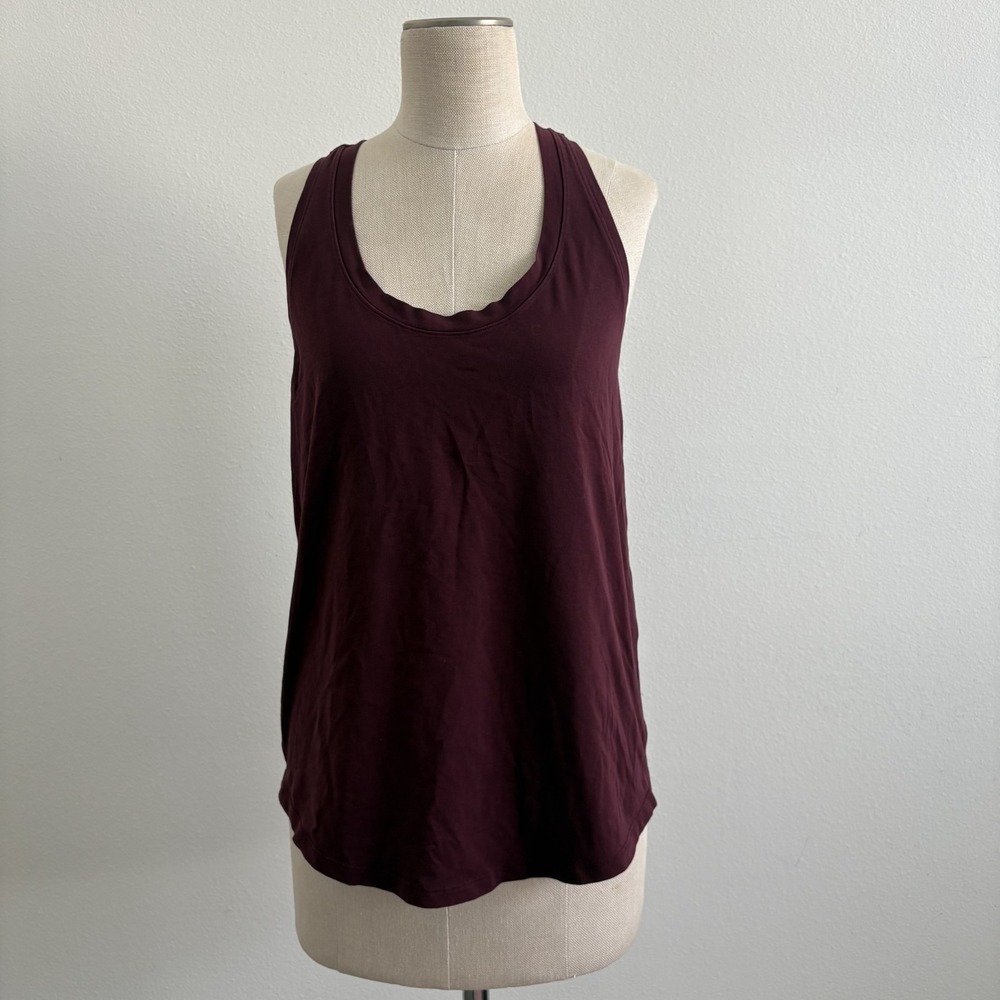 Lululemon‎ Tank Top Women S Burgundy Casual Athleisure Yoga Racerback Gym